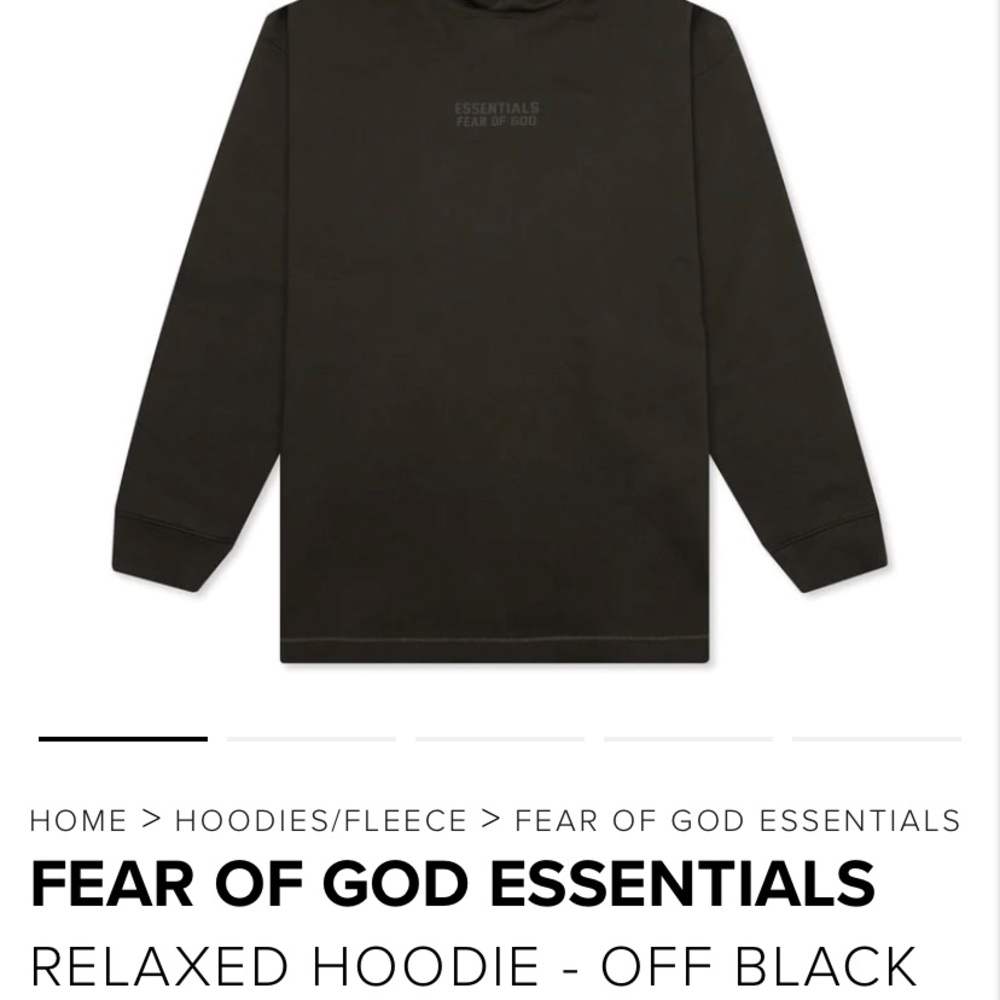 Fear of God off black relaxed hoodie and shorts